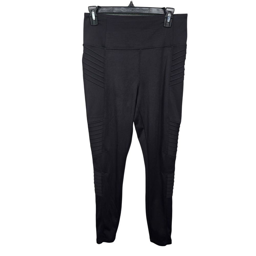 Athleta Delancey Motto Tight Black‎ Moto Workout Leggings Womens Medium